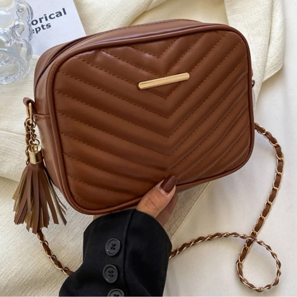 Beautiful Brown Tassle Crossbody!
